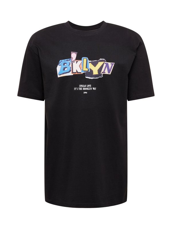 MT Upscale MT Upscale Тениска 'Brklyn'  сиво / тъмносиво / червено / черно