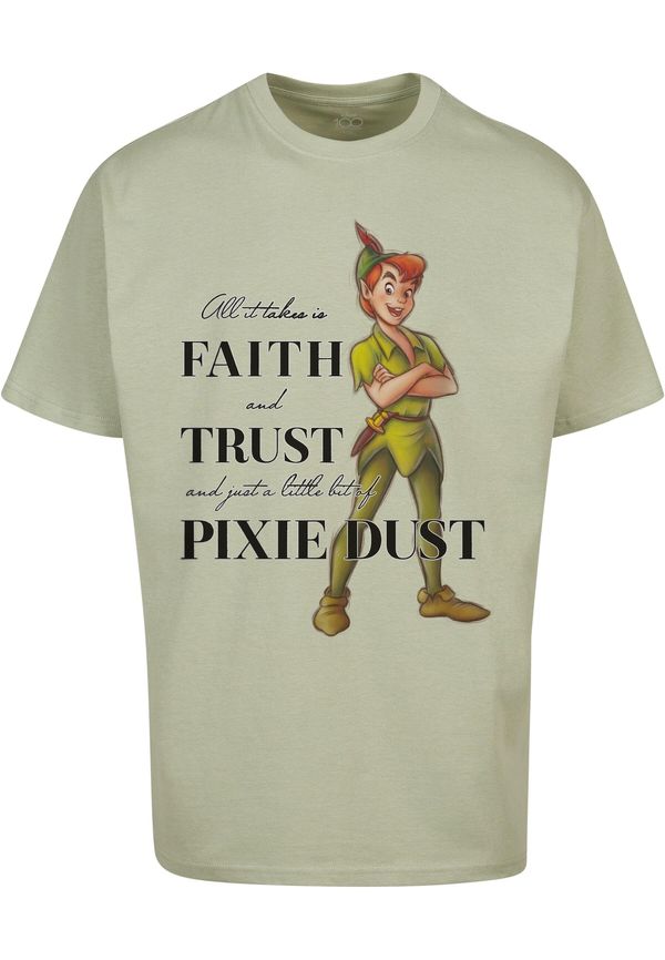MT Upscale MT Upscale Тениска 'Disney 100 Peter Pan Faith and Trust'  телесен цвят / маслина / пастелно зелено / черно