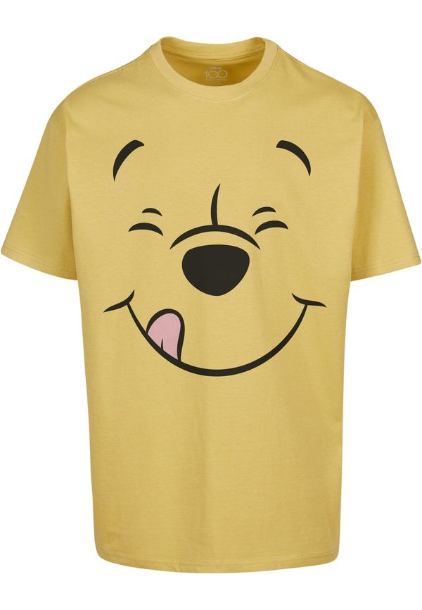 MT Upscale MT Upscale Тениска 'Disney 100 Winnie Pooh Face'  лимон / светлорозово / черно