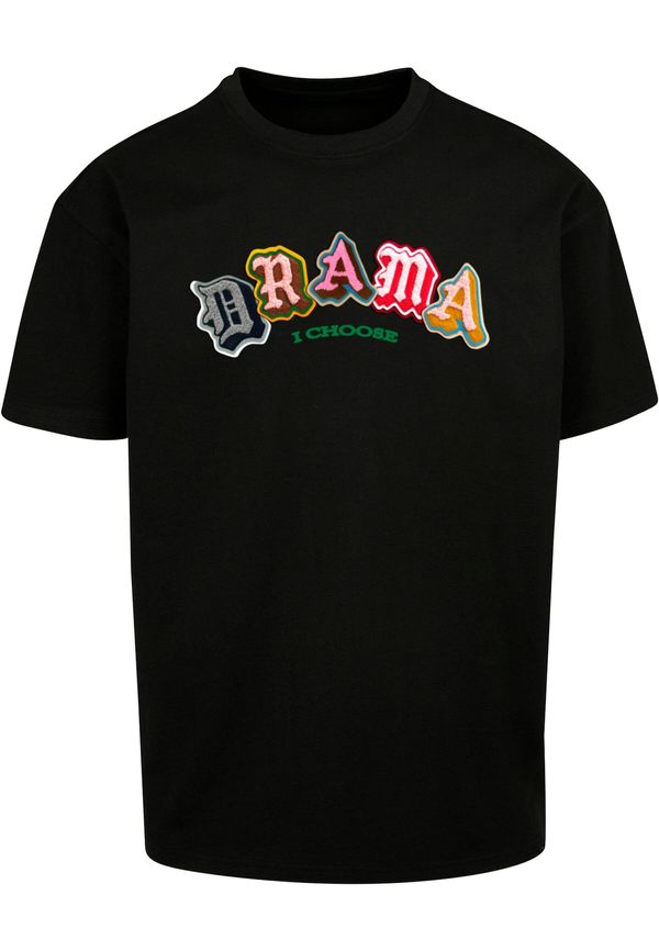 MT Upscale MT Upscale Тениска 'Drama I choose'  оранжево / розово / черно / бяло