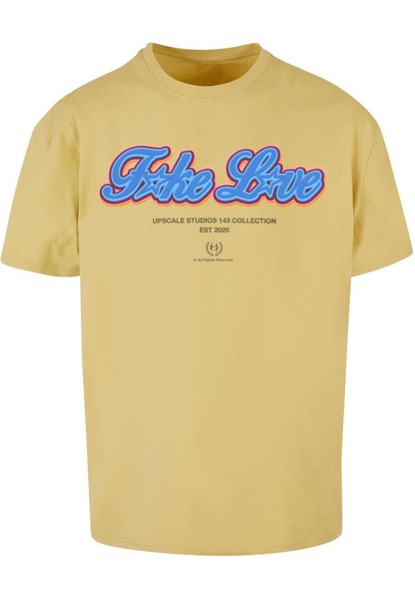 MT Upscale MT Upscale Тениска 'F*ke L*ve'  лазурно синьо / жълто / оранжево / черно