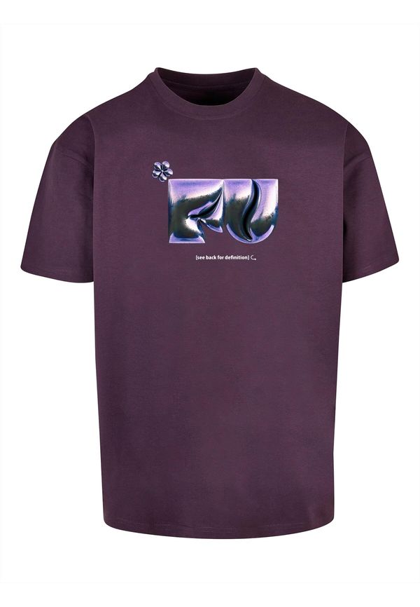 MT Upscale MT Upscale Тениска 'FU'  къпина / светлолилаво / черно / бяло