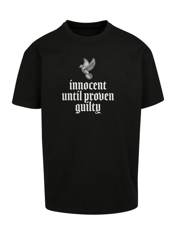 MT Upscale MT Upscale Тениска 'Justice'  сиво / черно / бяло