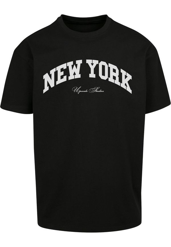 MT Upscale MT Upscale Тениска 'New York'  черно / бяло