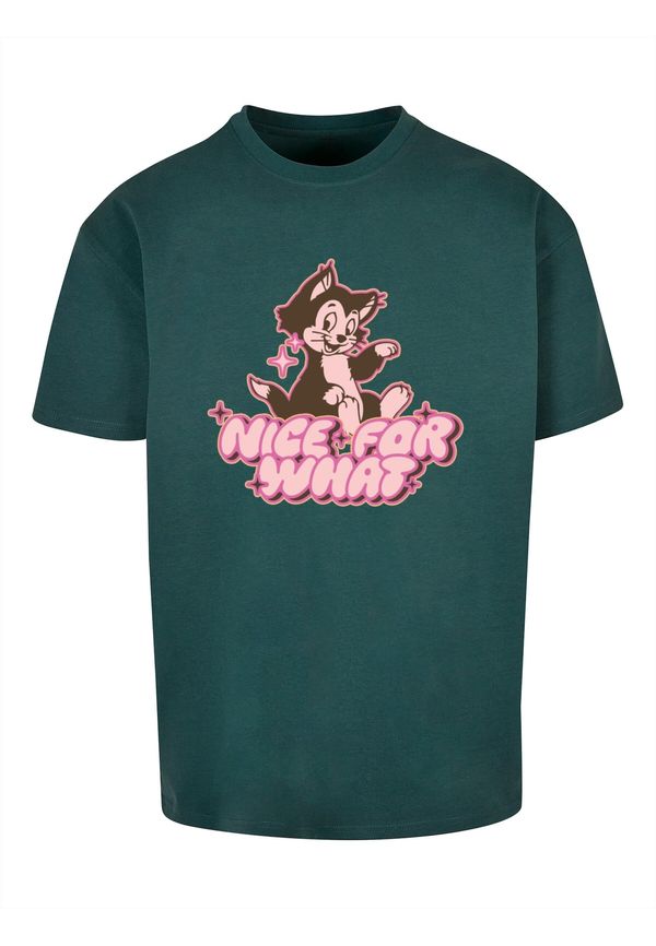 MT Upscale MT Upscale Тениска 'Nice for what'  кафяво / тъмнозелено / светлорозово