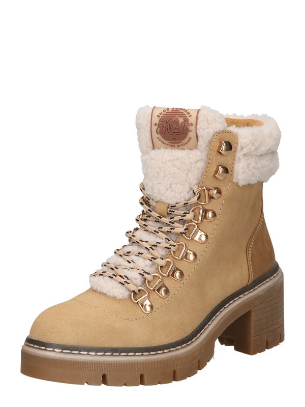 MTNG MTNG Ниски ботуши с връзки 'DORIS'  бежово / екрю / злато