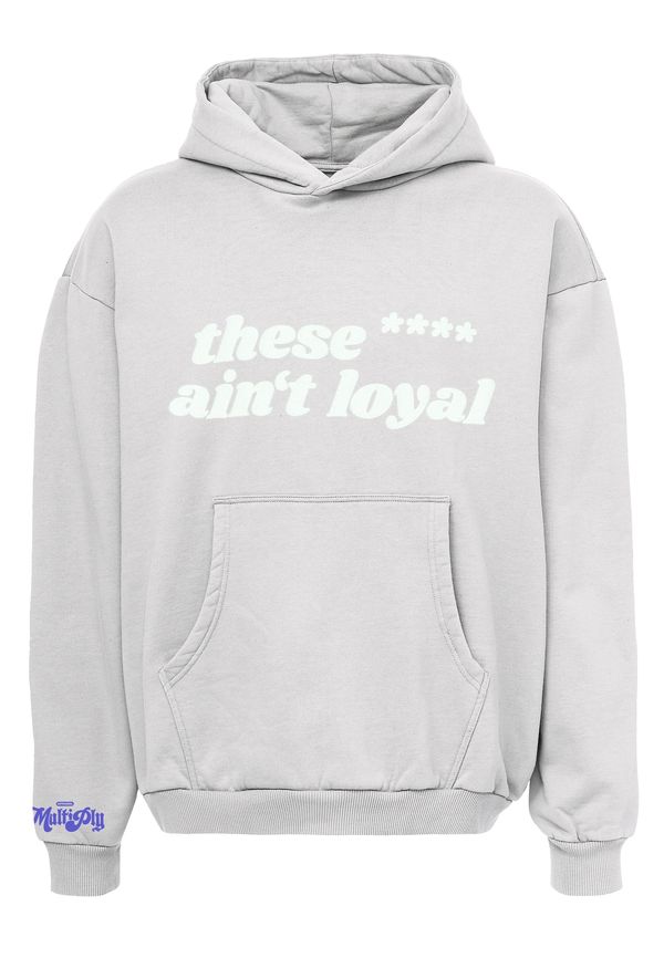 Multiply Apparel Multiply Apparel Суичър  сиво / виолетов / бяло