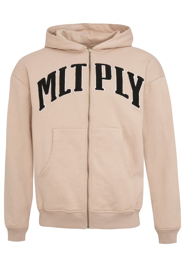 Multiply Apparel Multiply Apparel Суичъри с качулка 'Embroidery'  светлобежово / черно / бяло