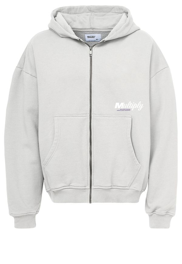 Multiply Apparel Multiply Apparel Суичъри с качулка  светлосиво / черно / бяло