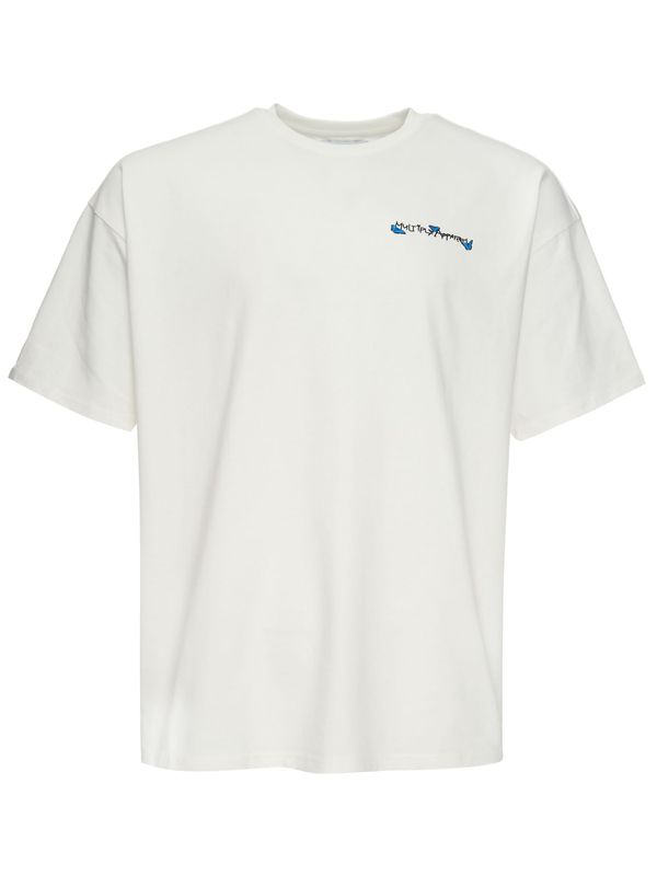 Multiply Apparel Multiply Apparel Тениска  светлосиньо / черно / бяло