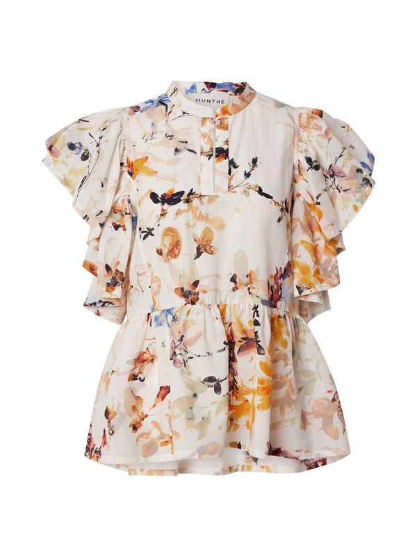 Munthe Munthe Блуза 'UFOLIA'  светлобежово / жълто / червено / черно