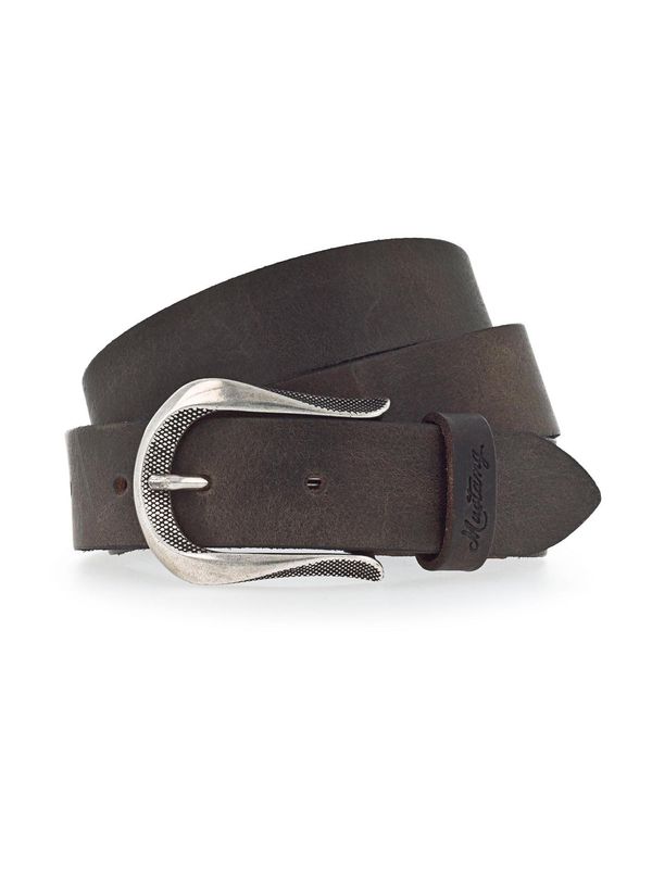 MUSTANG MUSTANG Колан  тъмнокафяво / сребърно