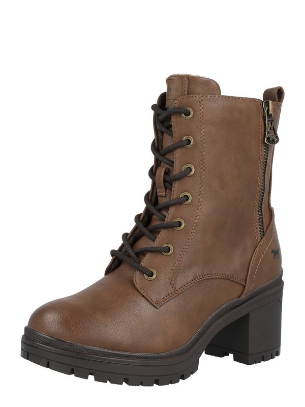 MUSTANG MUSTANG Ниски ботуши с връзки  кафяво