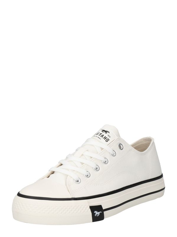 MUSTANG MUSTANG Ниски маратонки  черно / бяло