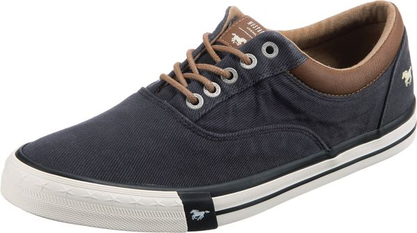 MUSTANG MUSTANG Ниски маратонки  кафяво / черно / бяло