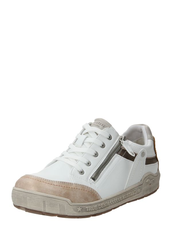 MUSTANG MUSTANG Ниски маратонки  светлокафяво / тъмнокафяво / камък / бяло