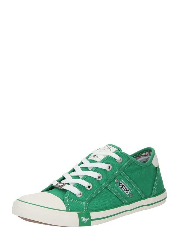 MUSTANG MUSTANG Ниски маратонки  зелено / бяло