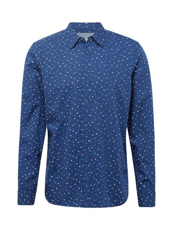 MUSTANG MUSTANG Риза 'Elmore'  бежово / светлосиньо / тъмносиньо