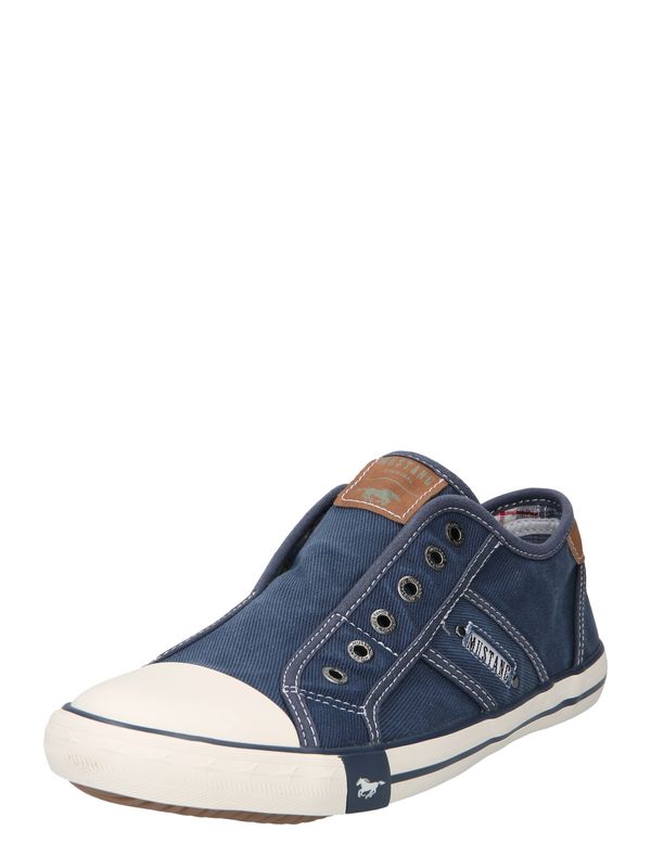 MUSTANG MUSTANG Спортни обувки Slip On  син деним / кафяво / бяло