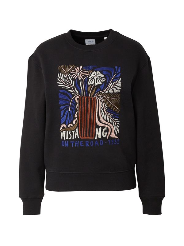 MUSTANG MUSTANG Суичър 'BEA'  синьо / пастелно розово / ръждиво червено / черно