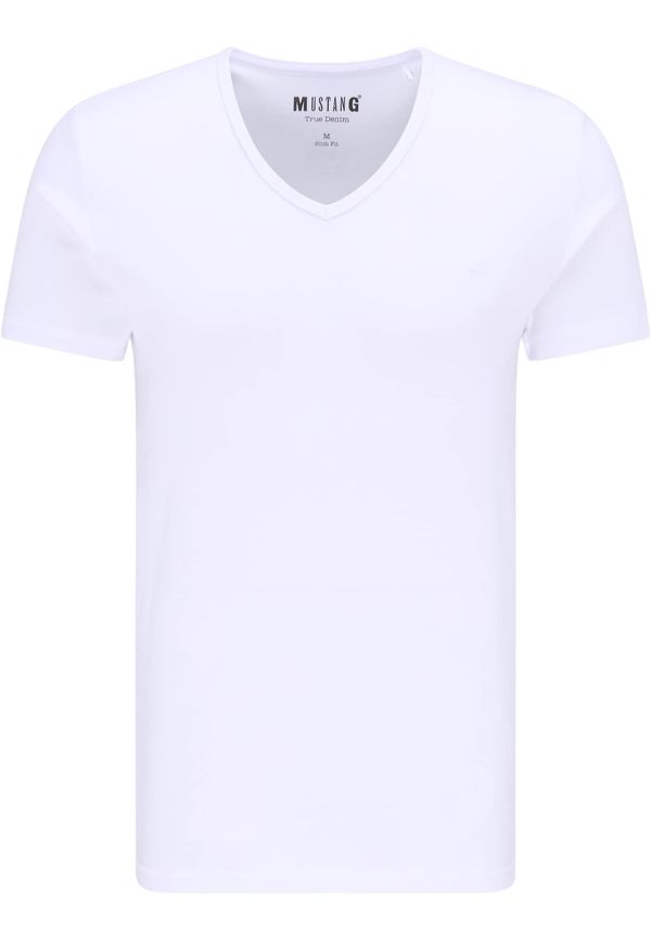 MUSTANG MUSTANG Тениска 'Aaron V'  бяло