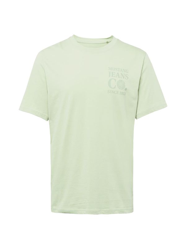 MUSTANG MUSTANG Тениска 'AUSTIN'  светлосиво / мента