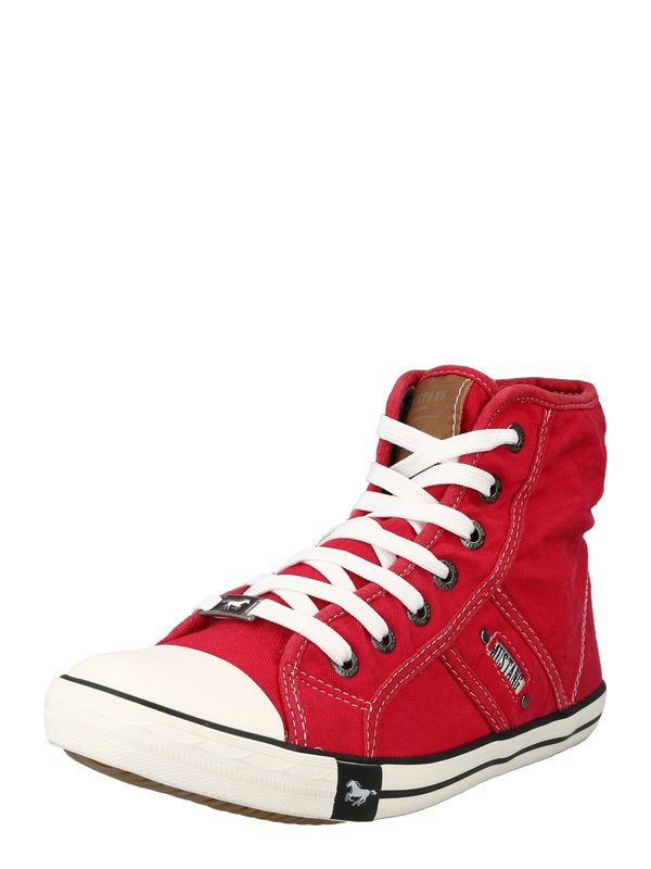 MUSTANG MUSTANG Високи маратонки  червено / бяло