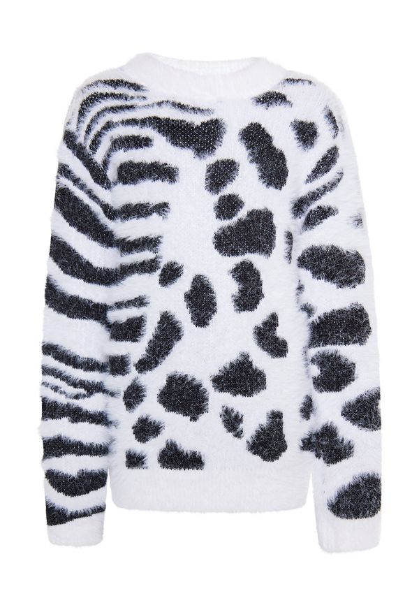 myMo KIDS myMo KIDS Пуловер 'Mimo'  черно / бяло