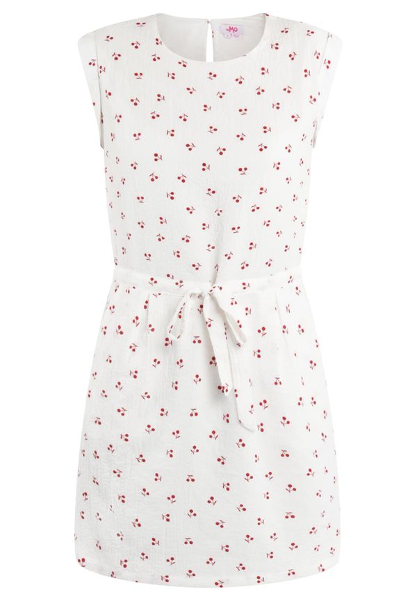 MYMO MYMO Лятна рокля  карминено червено / бял памук