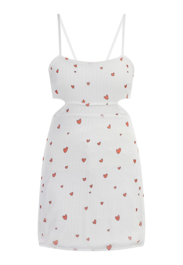 MYMO MYMO Лятна рокля  оранжево-червено / черно / сребърно / бяло