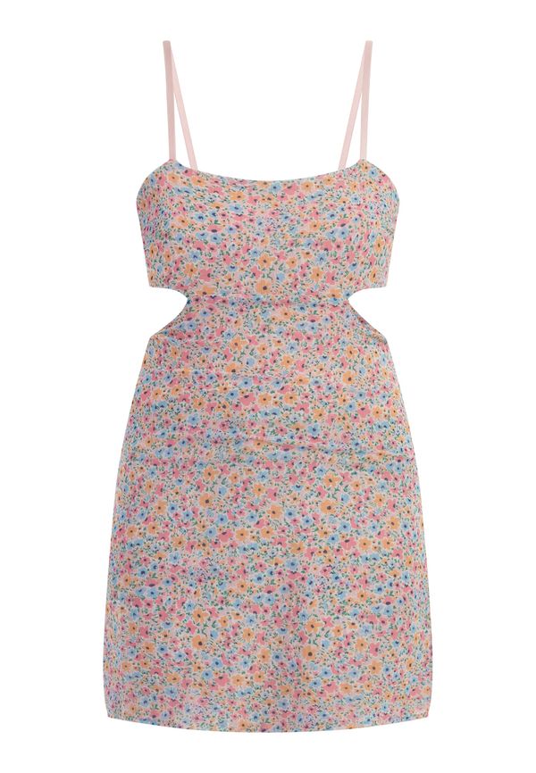 MYMO MYMO Лятна рокля  светлосиньо / зелено / оранжево / светлорозово