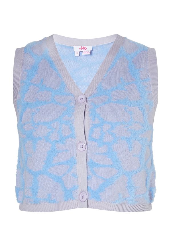 MYMO MYMO Плетен елек  светлосиньо / сиво