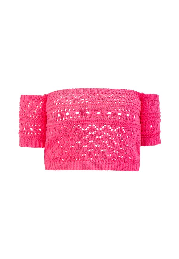 MYMO MYMO Плетен топ  неоново розово