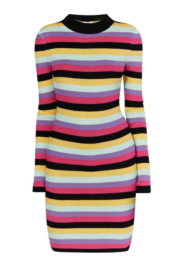 MYMO MYMO Плетена рокля 'Biany'  мента / тъмнолилаво / розово / черно