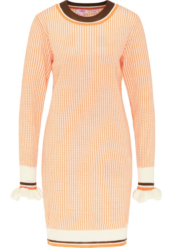 MYMO MYMO Плетена рокля  оранжево / черно / бяло