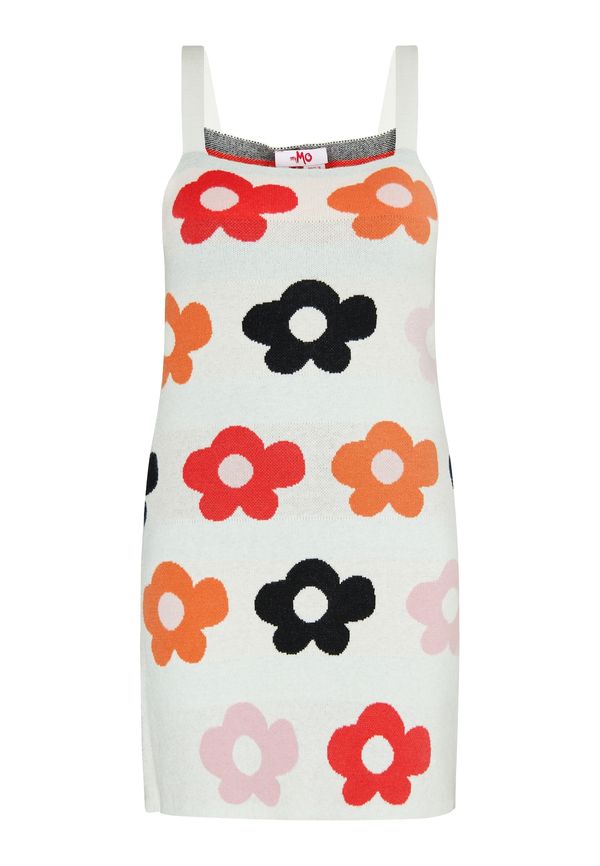 MYMO MYMO Плетена рокля  светлооранжево / червено / черно / бяло