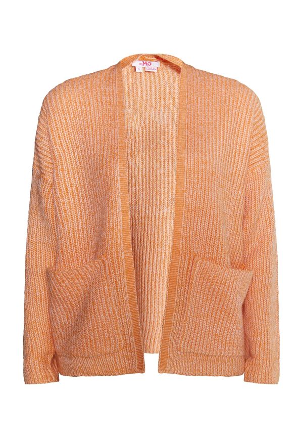 MYMO MYMO Плетена жилетка 'Blonda'  оранжев меланж / бяло