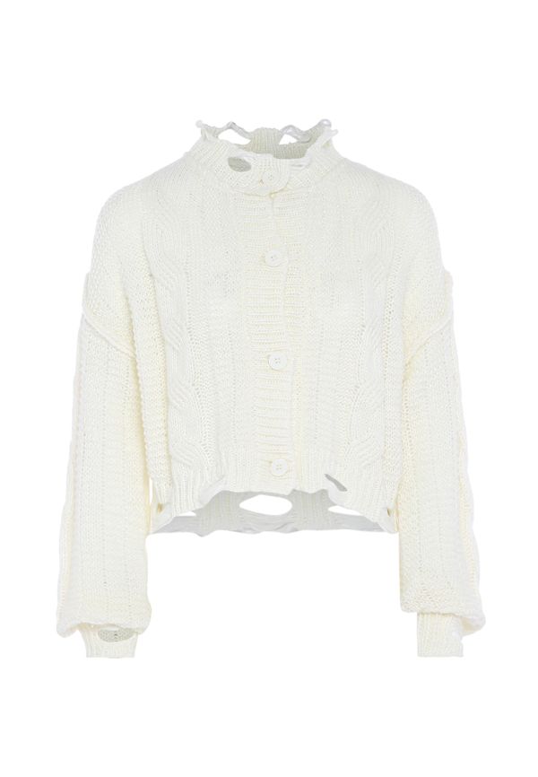 MYMO MYMO Плетена жилетка  бял памук