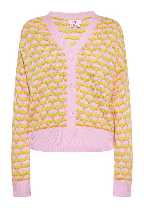 MYMO MYMO Плетена жилетка  лимоненожълто / тъмнооранжево / бледорозово