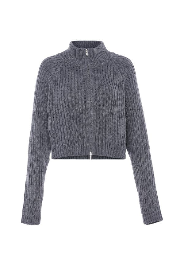 MYMO MYMO Плетена жилетка  тъмносиво