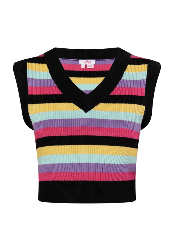 MYMO MYMO Пуловер 'Keepsudry'  жълто / светлолилаво / розово / черно