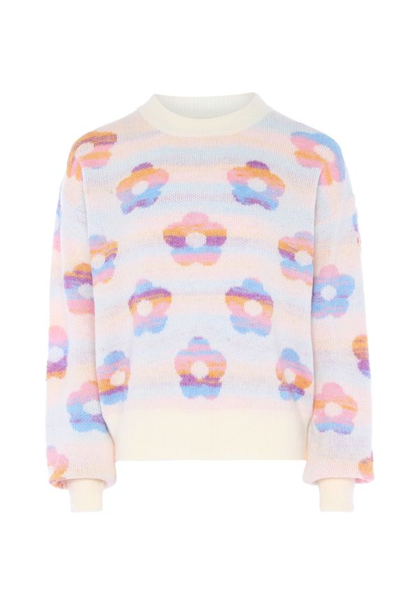 MYMO MYMO Пуловер  кремаво / светлосиньо / оранжево / бледорозово