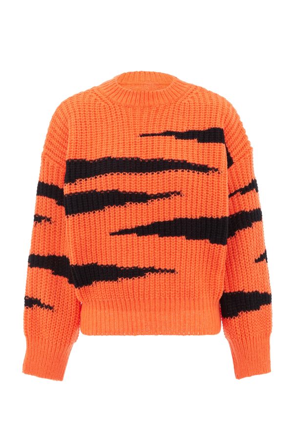 MYMO MYMO Пуловер  оранжево / черно