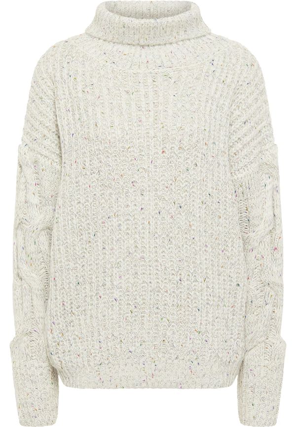 MYMO MYMO Пуловер оувърсайз  пъстро / мръсно бяло