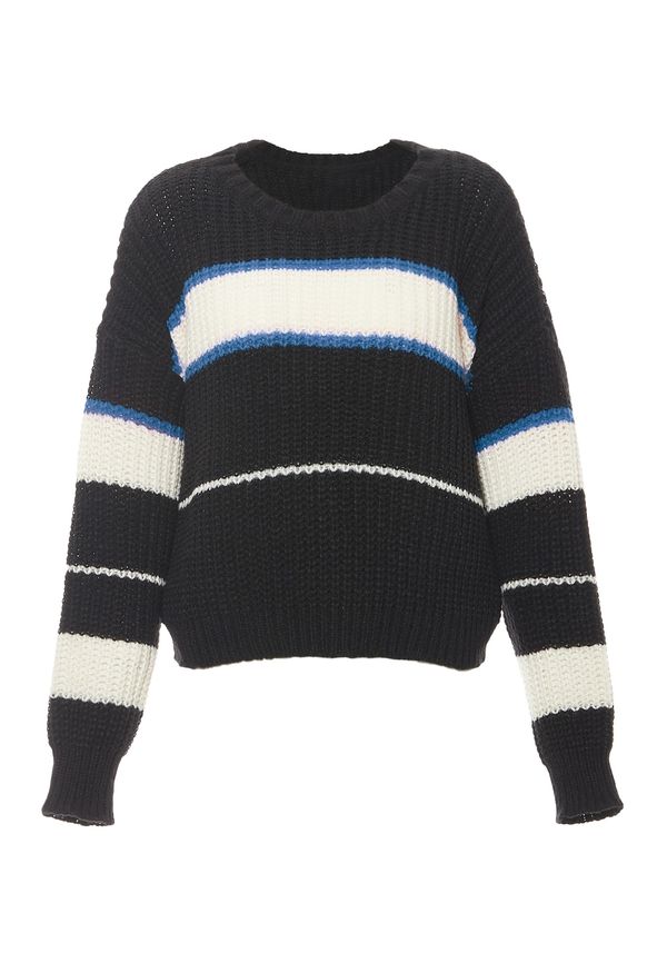 MYMO MYMO Пуловер  тъмносиньо / черно / бяло