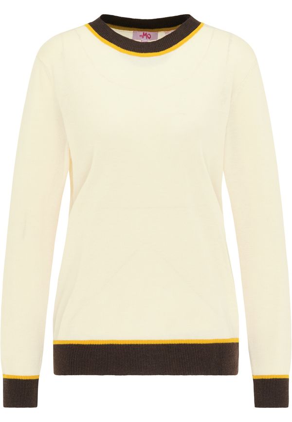 MYMO MYMO Пуловер  жълто / черно / яйчена черупка