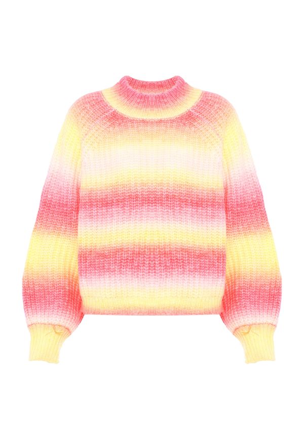 MYMO MYMO Пуловер  жълто / магента / пастелно розово