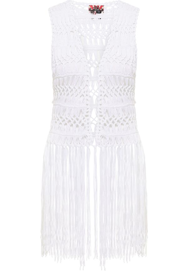 myMo ROCKS myMo ROCKS Плетен елек  бял памук