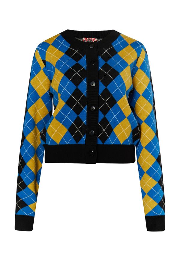 myMo ROCKS myMo ROCKS Плетена жилетка 'Blonda'  синьо / къри / черно