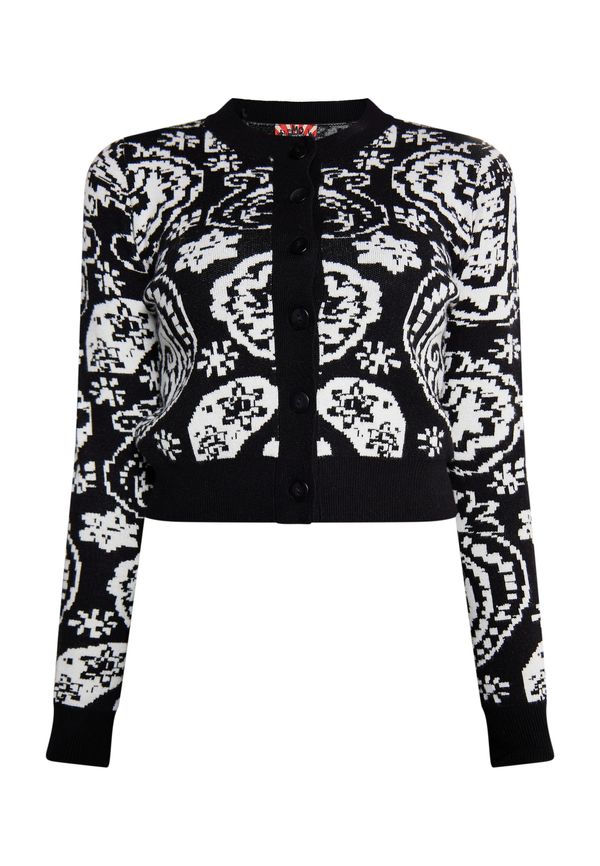 myMo ROCKS myMo ROCKS Плетена жилетка 'Ucy'  черно / бяло